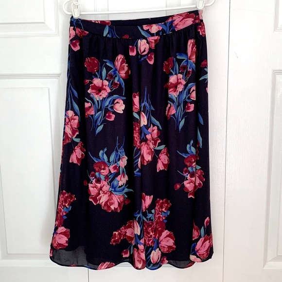 MOON MEADOW Floral Midi Skirt Women’s Size Small - Picture 3 of 5